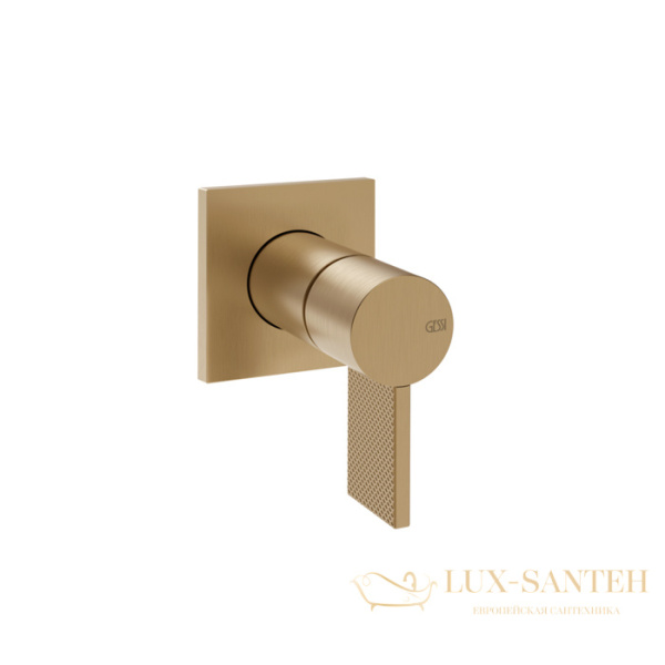 смеситель для душа встраиваемый gessi inverso diamantato 73609.726, 1 выход, warm bronze br pvd