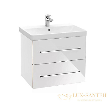 тумба под раковину villeroy & boch avento a890 00 b4 630x514x452 мм, crystal white