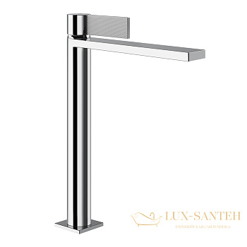 смеситель для раковины gessi inverso diamantato 73653.031, с донным клапаном, хром