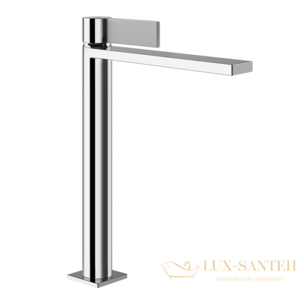 смеситель для раковины gessi inverso diamantato 73653.031, с донным клапаном, хром