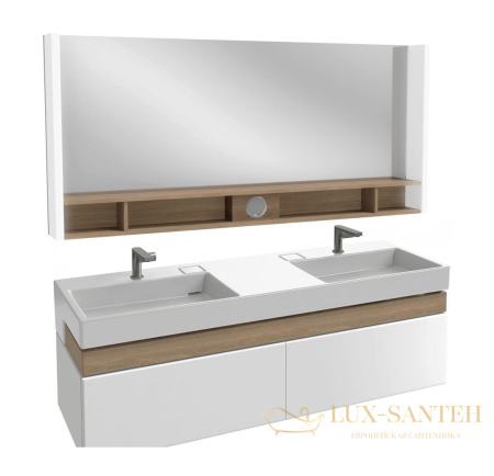 зеркало jacob delafon terrace eb1739ru-nf с полкой 150 см, дерево