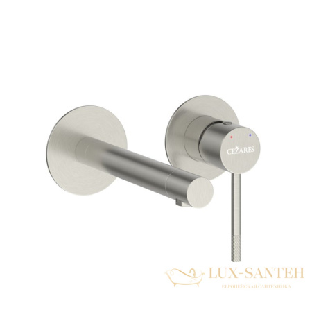 смеситель для раковины встраиваемый cezares relax-relax-bli2-2-in-w0, со встроенной частью, без донного клапана, нержавеющая сталь