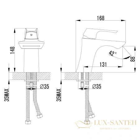 смеситель для раковины lemark unit lm4546c