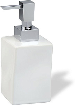 дозатор керамический stil haus prisma 795(08-bi) настольный, хром-белая керамика