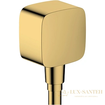 шланговое подключение hansgrohe fixfit 26457990 полированное золото