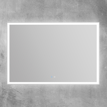 зеркало belbagno spc-grt-1200-800-led-tch-snd 120 см с подсветкой с голосовым управлением и подогревом, белый