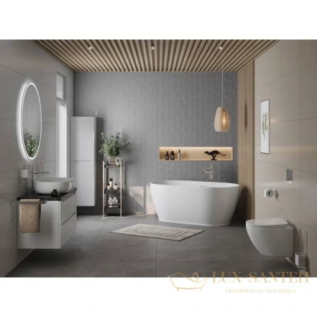 ванна акриловая свободностоящая 170x80 см belbagno bb413-1700-800-matt, белый матовый