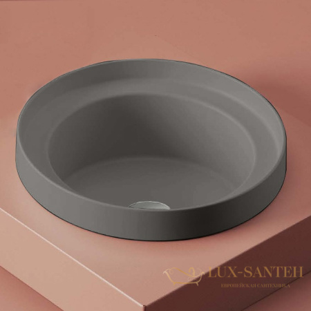 раковина artceram fuori scala tfl032 15 00 встраиваемая сверху 40 см, серый матовый