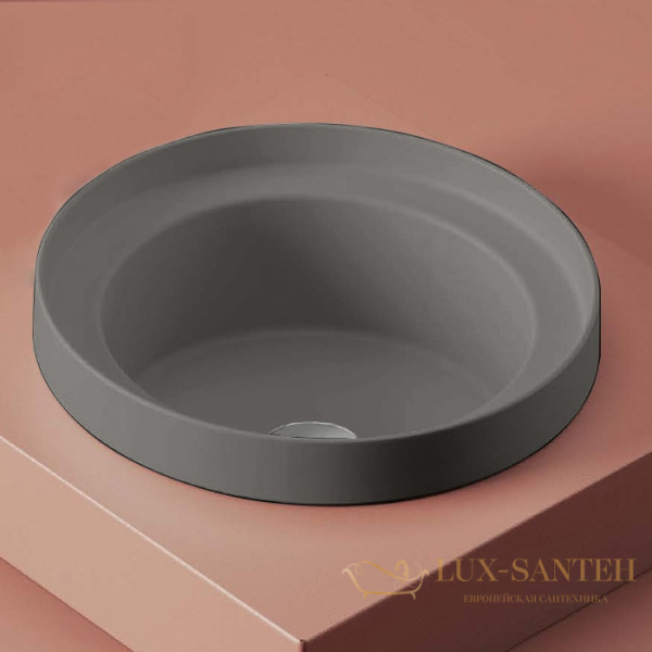 раковина artceram fuori scala tfl032 15 00 встраиваемая сверху 40 см, серый матовый