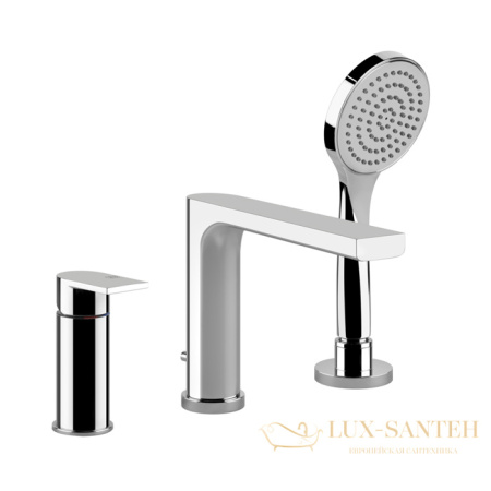 смеситель на борт ванны gessi emporio via manzoni 38634.031, хром