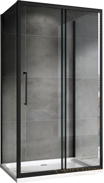 душевой уголок abber schwarzer diamant ag30160bh-s90b-s90b, цвет черный