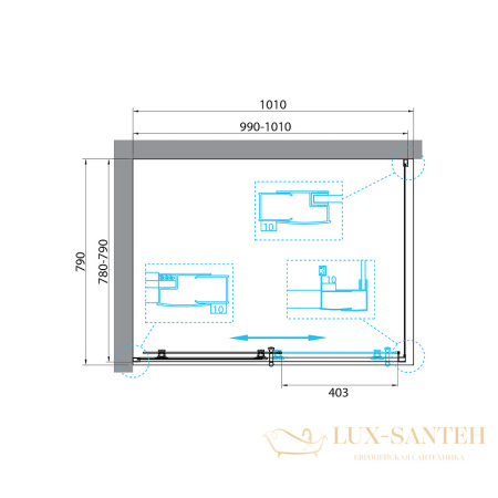 душевой уголок belbagno uno uno-195-ah-1-100/80-p-cr 100х80 см профиль хром, стекло рифленое 