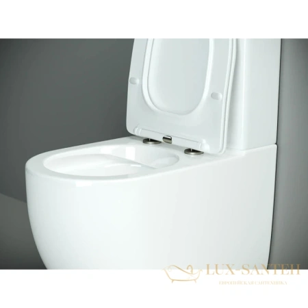 унитаз-компакт безободковый ceramica nova metropol cn4001 с сиденьем микролифт, белый