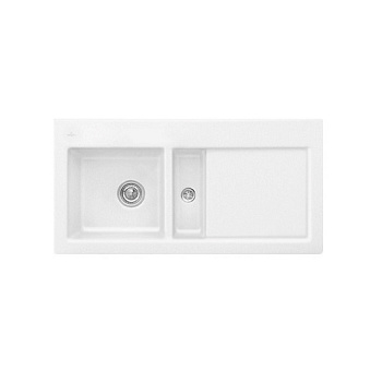 кухонная мойка villeroy & boch subway 60 677001rw ceramicplus 1000×510 мм, белый матовый