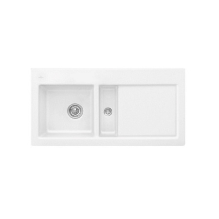 кухонная мойка villeroy & boch subway 60 677001rw ceramicplus 1000×510 мм, белый матовый