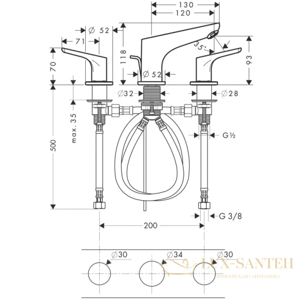 смеситель для раковины hansgrohe focus 31937000