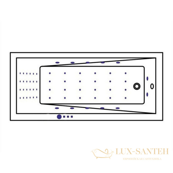 ванна whitecross wave slim 160x80 "nano", 0111.160080.100.nano.cr, белый