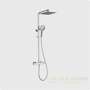 душевая система для душа aquame aqm8007cr, с термостатом, хром