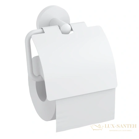 бумагодержатель с крышкой timo saona 13042/16, белый матовый