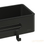 полка для душа lemark shelf line 9772044, 295 мм, с крючками и вставкой из пластика, черный матовый