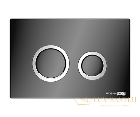 инсталляция для унитаза wasserkraft abens 20 20tlt.010.me.wh.pb01 с панелью смыва, черный глянцевый/хром/черный глянцевый