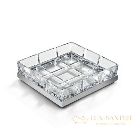 мыльница настольная 3sc palace, pa01acrnx, прозрачный хрусталь/никель сатинированный