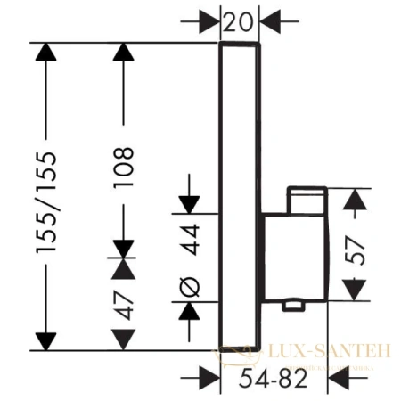 смеситель термостатический для душа hansgrohe showerselect 15763990, золото