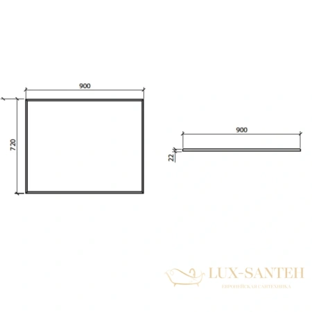 зеркало belbagno spc-90-72 без подсветки 90x72 см