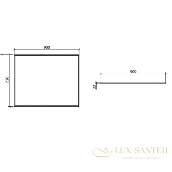 зеркало belbagno spc-90-72 без подсветки 90x72 см