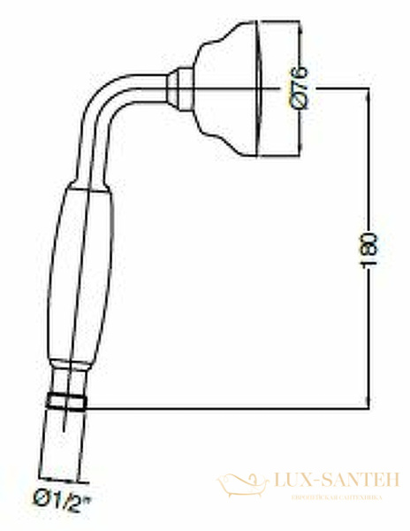 ручной душ cezares czr czr-u-d1fc-03/24-m, золото
