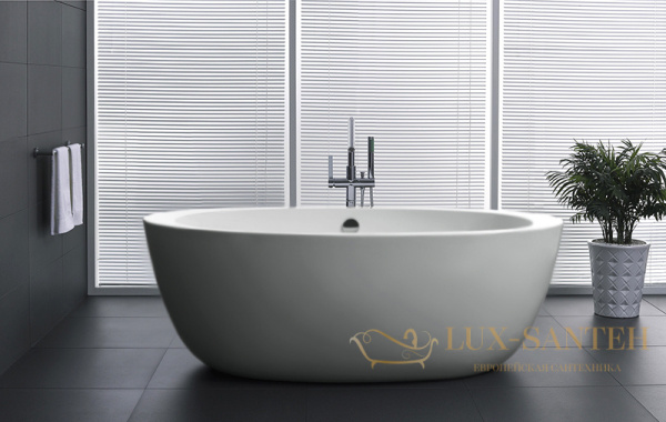 акриловая ванна belbagno bb67-1700 170x90 без гидромассажа, белый