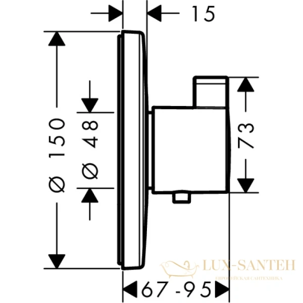 термостат hansgrohe ecostat s highflow 15756000 для душа