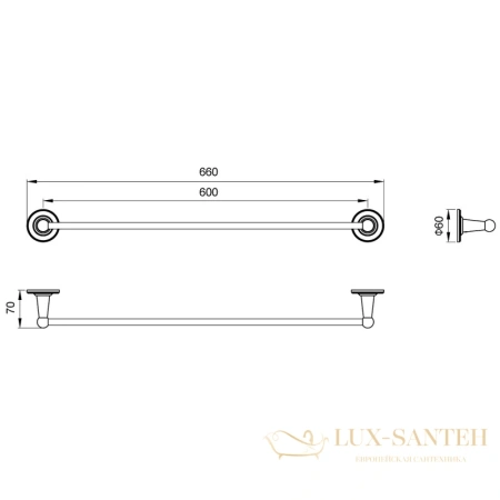 полотенцедержатель timo nelson 150053/00 66 см, хром