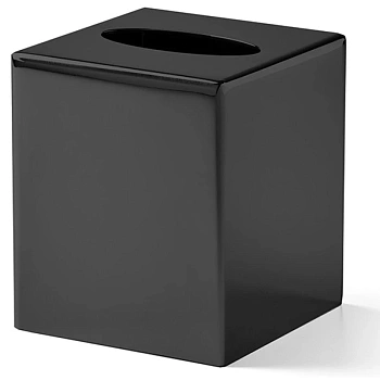 контейнер для бумажных салфеток 3sc metal tonda met71ano, черный матовый