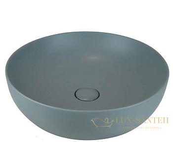 раковина накладная, круглая, aet elite round, l601t0r0v0116, 50 см, цвет серый матовый