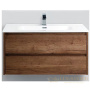 тумба под раковину belbagno kraft kraft-1000-2c-so-rt 100 см подвесная, табачный дуб