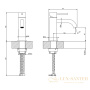 смеситель для раковины gessi 316 flessa 54002.726, warm bronze br. pvd