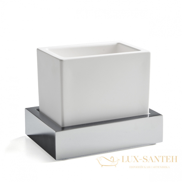 стакан для зубных щеток настольный 3sc sk 3.0, sk03asl, белый/хром