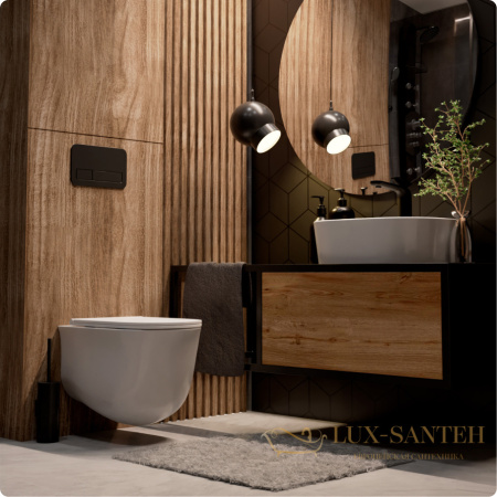 унитаз подвесной безободковый aquame aqm2005, с быстросъемным сиденьем softclose, белый глянцевый