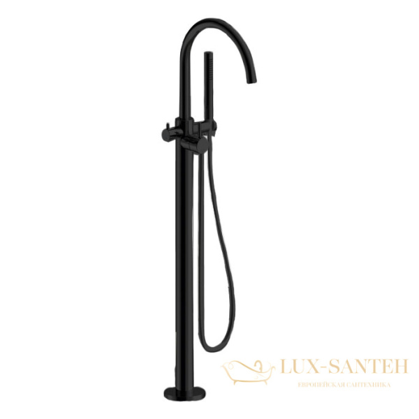 смеситель для ванны напольный almar free-standing e216000.ab, внешняя часть, черный хром брашированный pvd