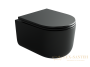 унитаз подвесной ceramica nova ulma, cn4006tmb, смыв торнадо, безободковый, с сиденьем микролифт, черный матовый