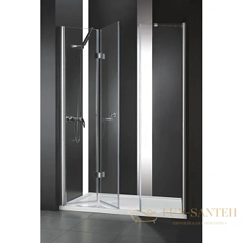 душевая дверь cezares elena-bs-13 elena-w-bs-13-60+45/45-c-cr складная 150 см, стекло прозрачное