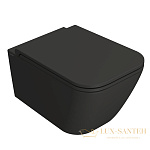 Унитаз подвесной безободковый GLOBO Stone, STS05.SK, 52х36х33h см, с креплениями, Smoke