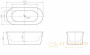 акриловая ванна belbagno bb306-1675 167х80 без гидромассажа, белый
