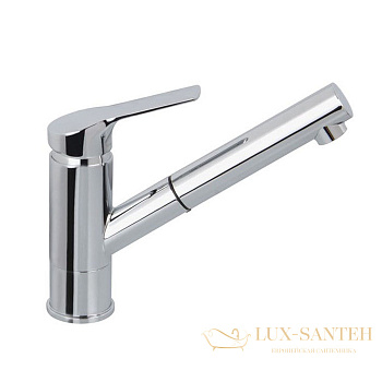 смеситель для кухни serie 4 fima carlo frattini kitchen, f3768cr, с выдвижным  поворотным изливом, хром