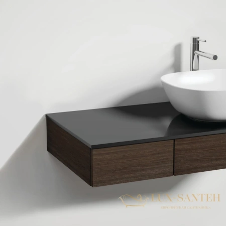 столешница vitra origin 65732 120,5 см r, черный