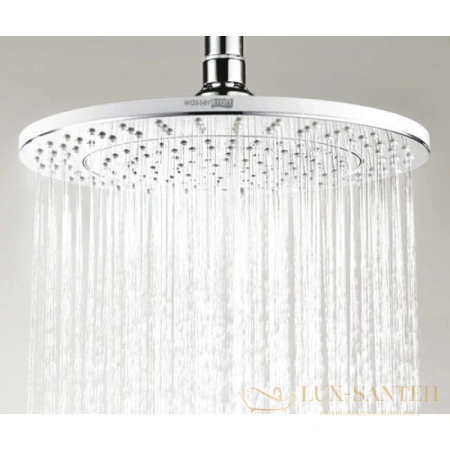 душевой комплект wasserkraft aller a12667white 225 мм, хром/белый