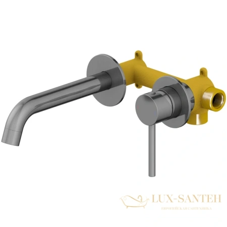 смеситель для раковины timo saona 2372/18sm, черное золото