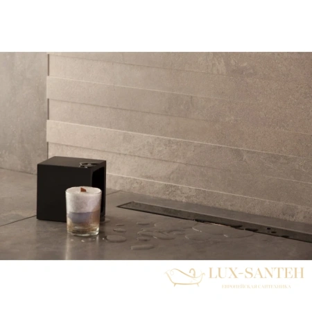 душевой канал bettoserb confluo frameless black glass line 13701203 550 мм, матовый хром, черный глянец