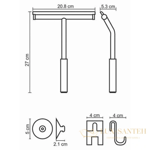 стеклоочиститель wasserkraft k-211white, белый матовый